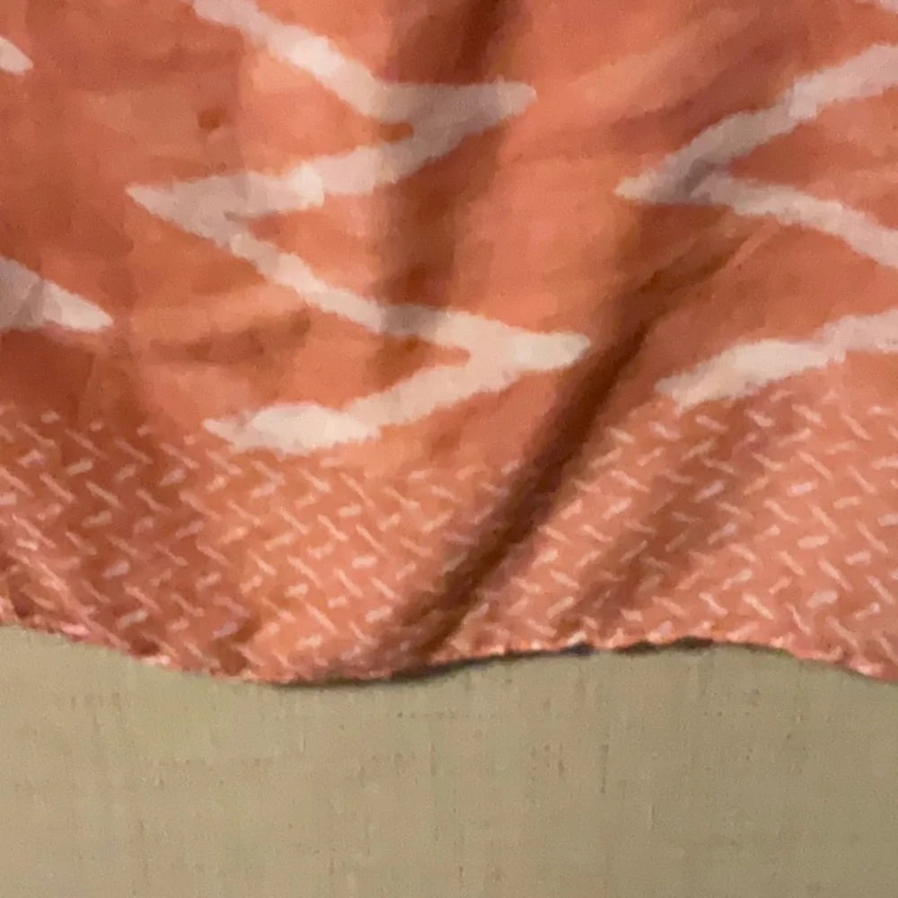 White and Orange Midi Pencil Scarf for Resort Wear